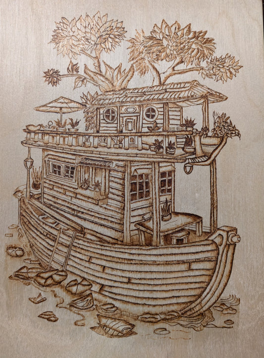 Fantasy houseboat